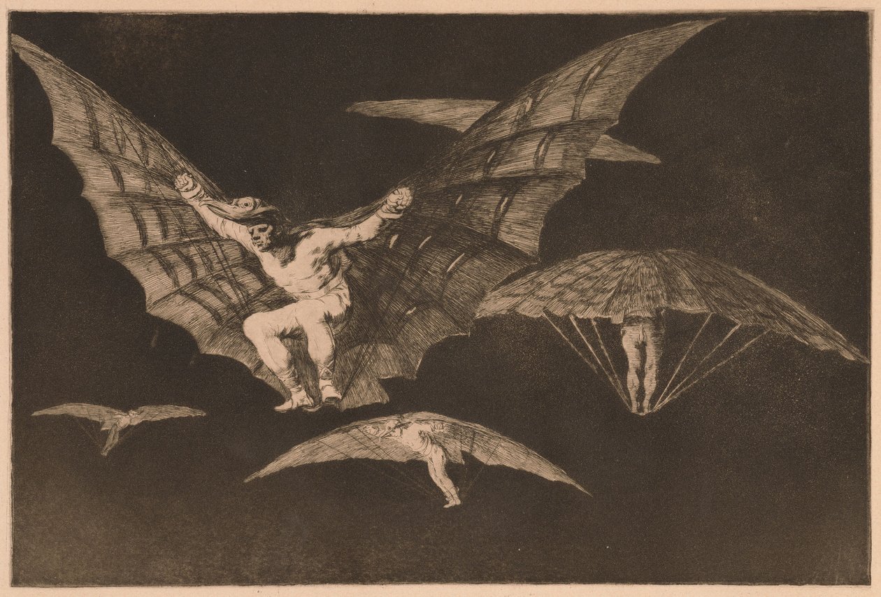 Una manera de volar (Modo de Volar) de la serie Los Disparates de Francisco de Goya