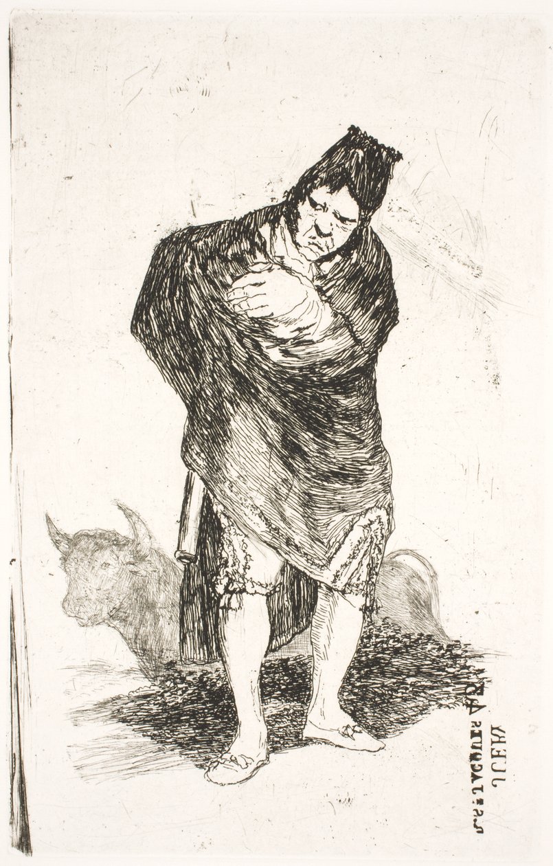 Contrabandista andaluz, con toro de Francisco de Goya