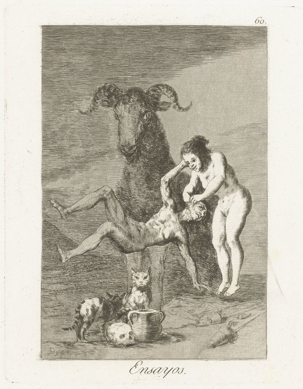 Beproevingen Ensayos (título sobre objeto) Los Caprichos (título de la serie) de Francisco de Goya