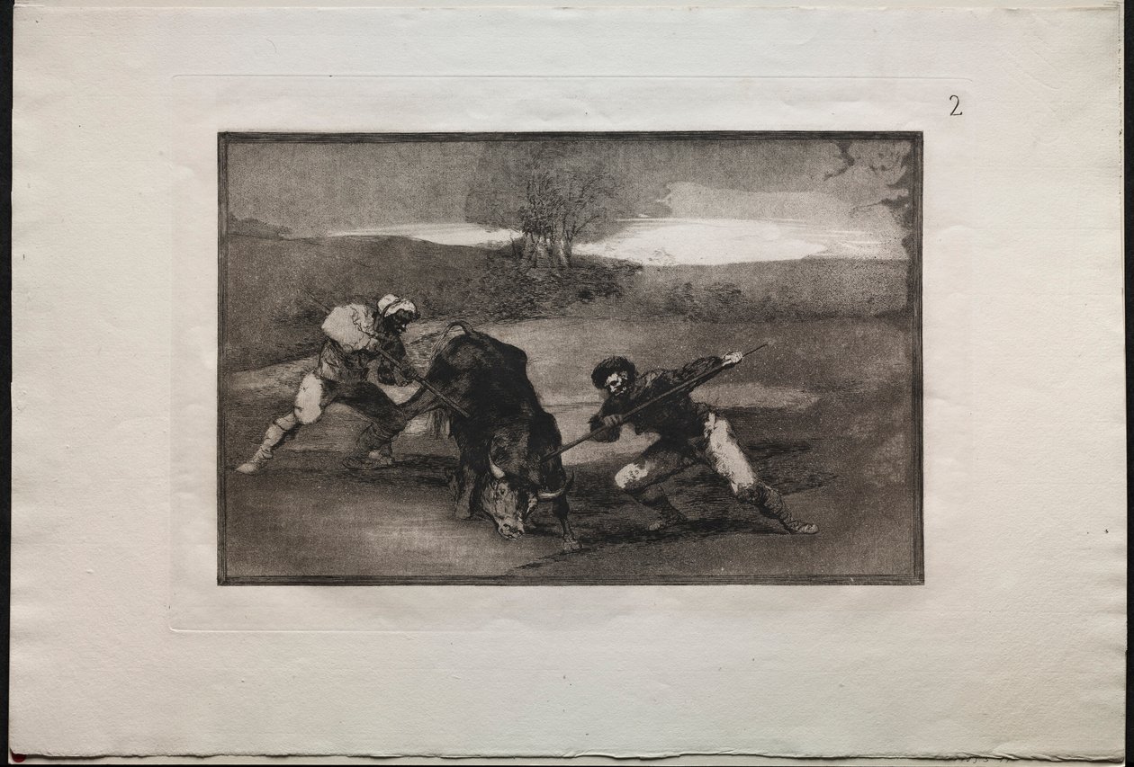 Corridas de toros: Otra forma de cazar a pie, 1876 de Francisco de Goya