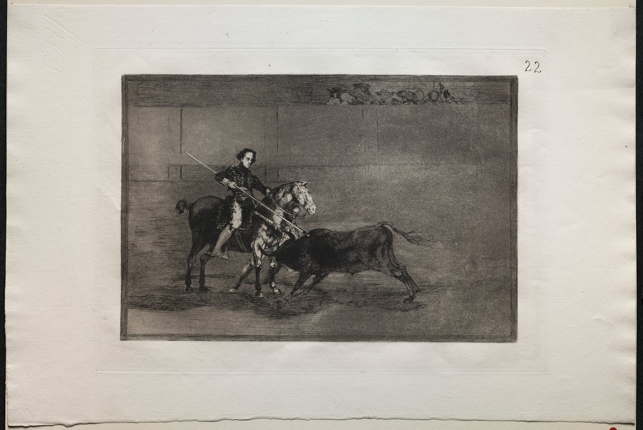 Corridas de toros: Valentía del célebre Pajuelera en el ruedo de Zaragoza de Francisco de Goya