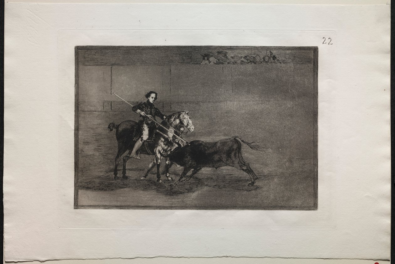 Corridas de toros: Valentía del célebre Pajuelera en el ruedo de Zaragoza, 1876 de Francisco de Goya