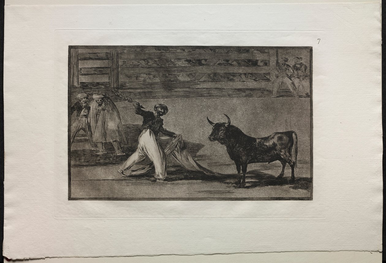 Corridas de toros: Origen de los arpones o banderillas, 1876 de Francisco de Goya