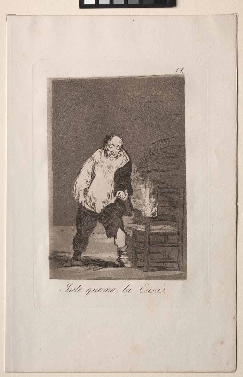 Caprichos: Y Su Casa Está en Llamas de Francisco de Goya