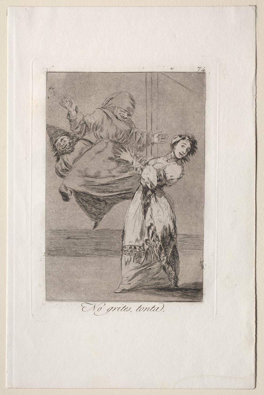 Caprichos: No grites, estúpido de Francisco de Goya