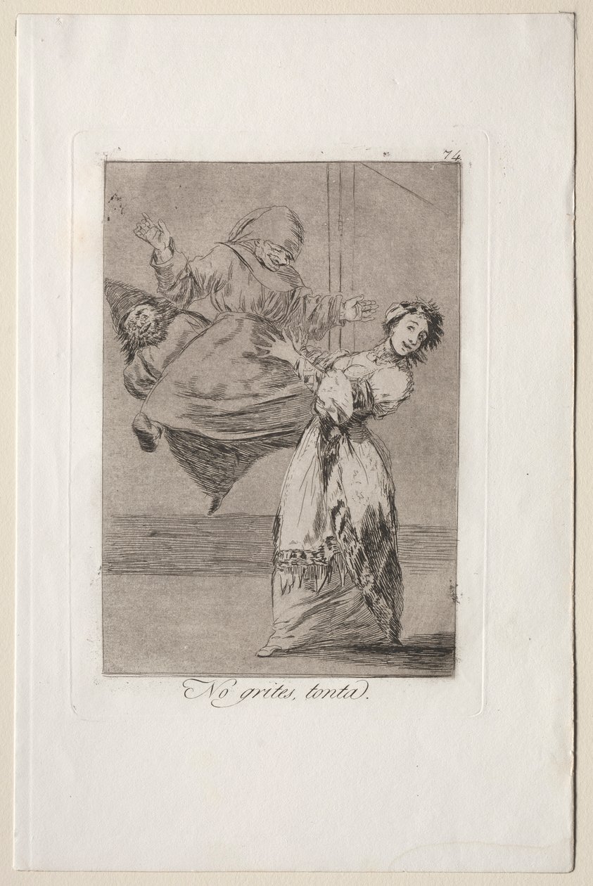 Caprichos: No grites tonto de Francisco de Goya