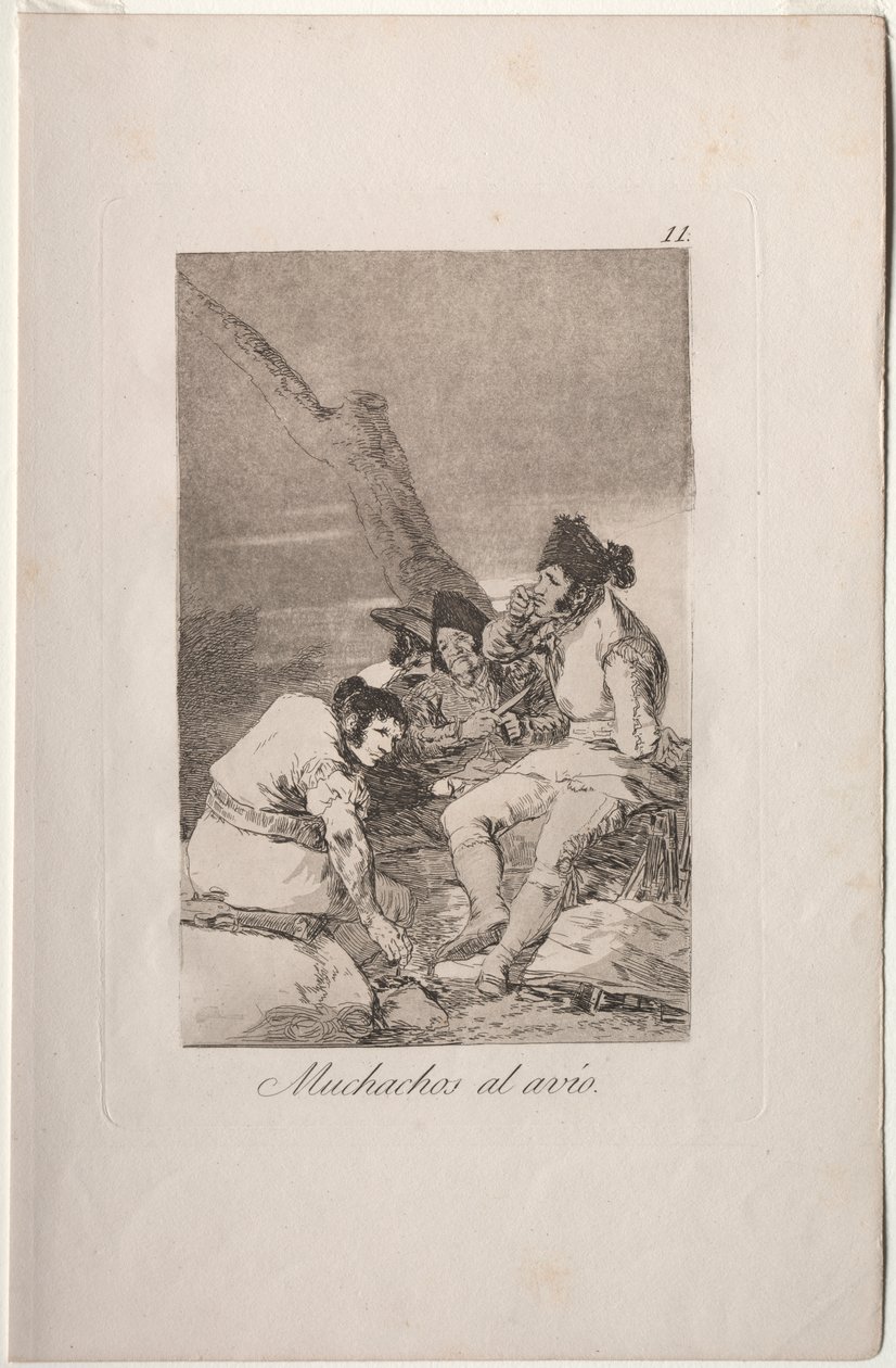 Caprichos: Muchachos Preparándose de Francisco de Goya