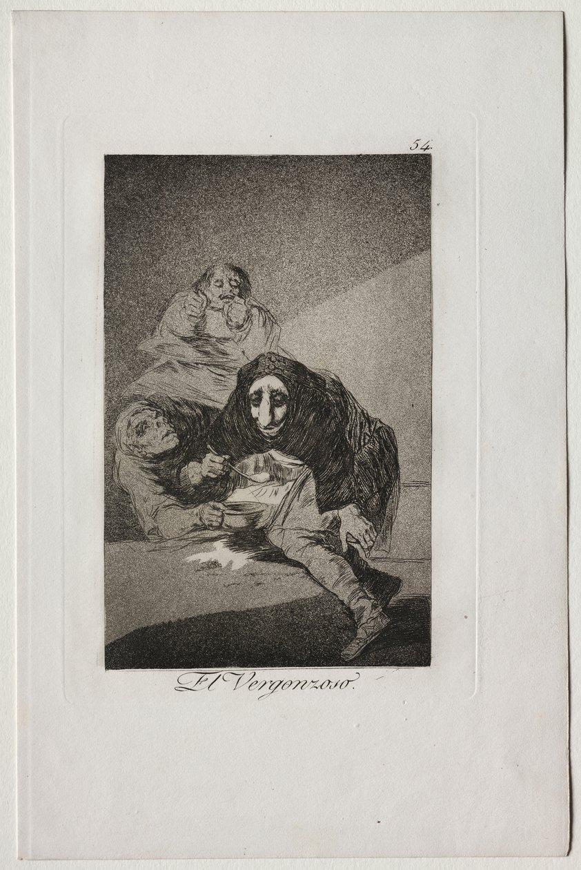 Caprichos: El vergonzoso de Francisco de Goya
