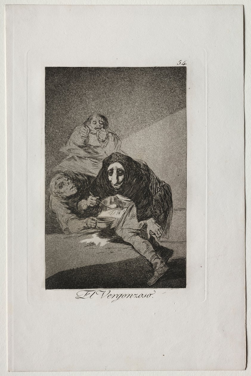 Caprichos: El vergonzoso de Francisco de Goya