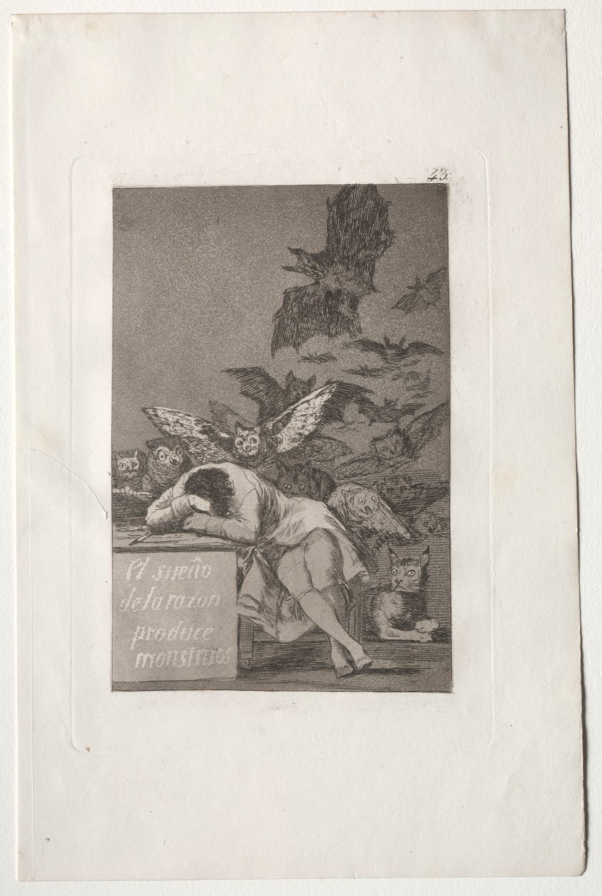 Caprichos: El sueño de la razón produce monstruos de Francisco de Goya