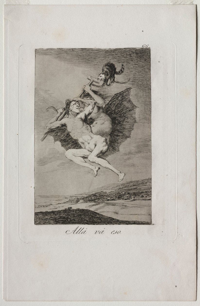 Caprichos: Ahí va de Francisco de Goya
