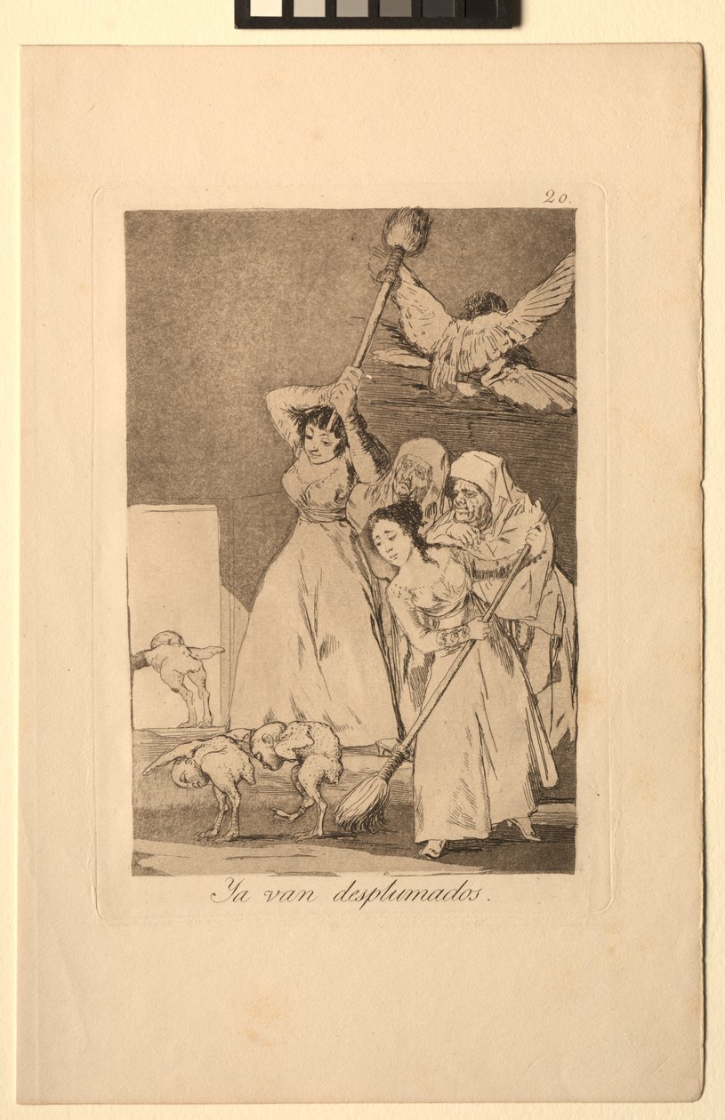 Caprichos: Allí Van Desplumados de Francisco de Goya