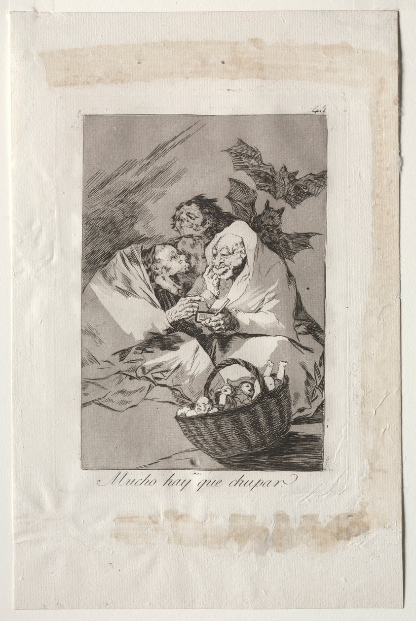 Caprichos: Hay mucho que chupar de Francisco de Goya