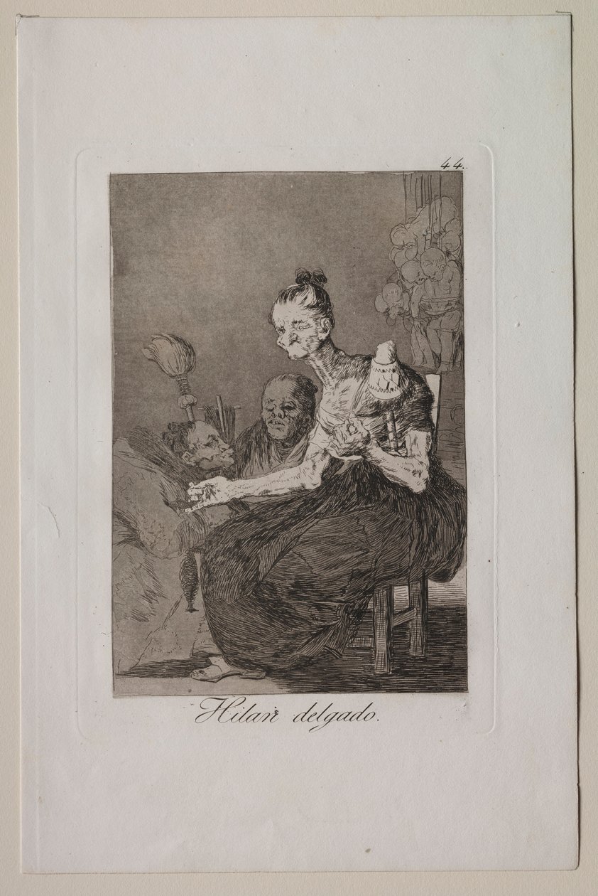 Caprichos: Hilan finamente de Francisco de Goya