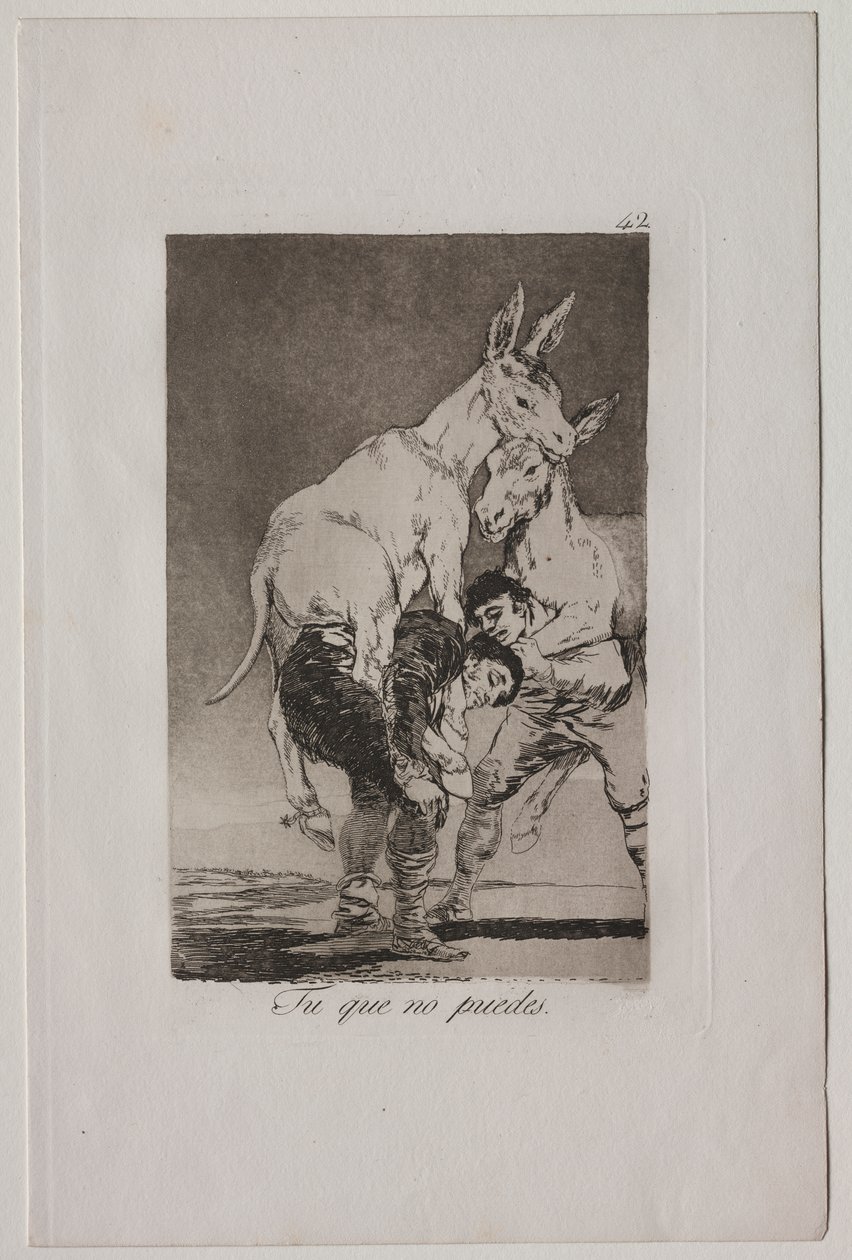 Caprichos: Tú que no puedes de Francisco de Goya