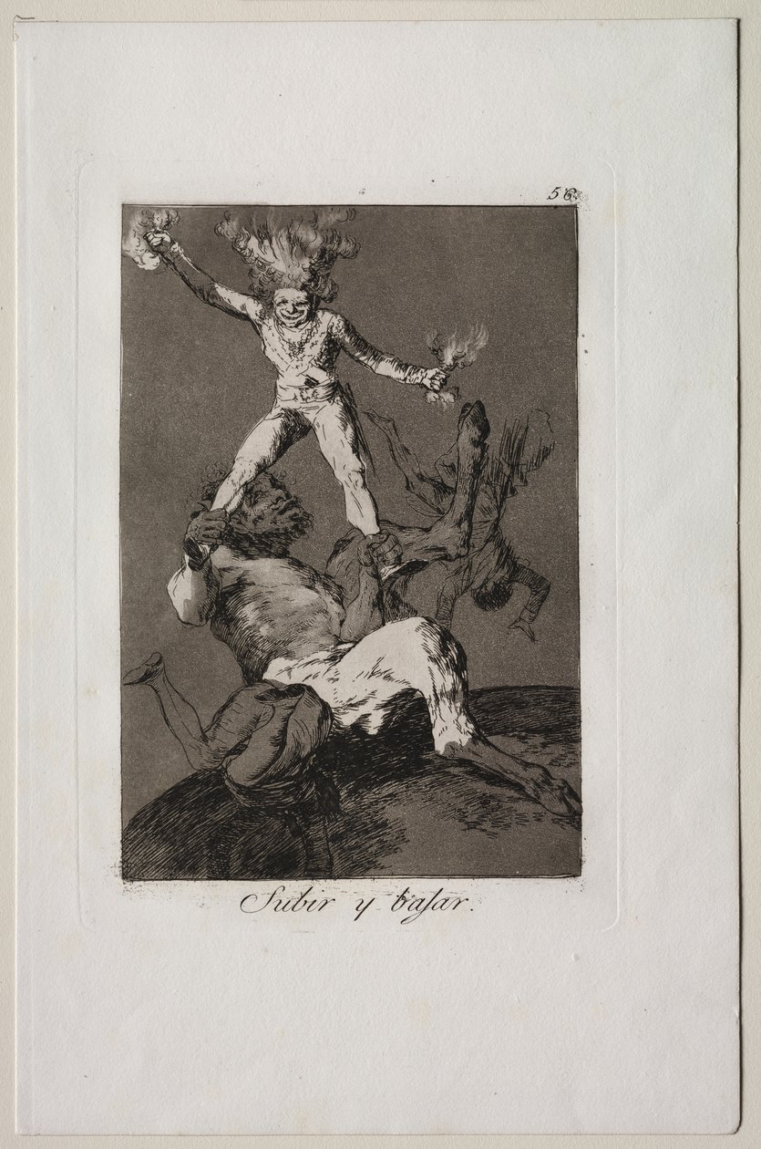 Caprichos: Subir y caer de Francisco de Goya