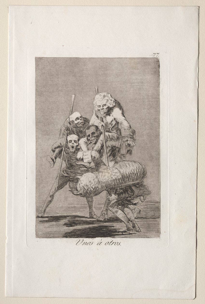 Caprichos: Lo que uno hace al otro de Francisco de Goya