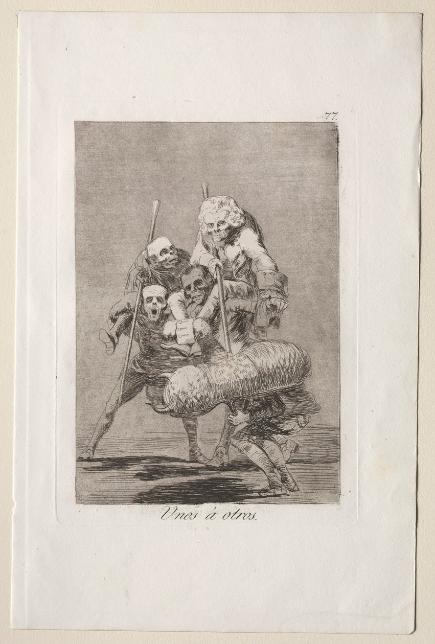 Caprichos: Lo que uno hace al otro de Francisco de Goya