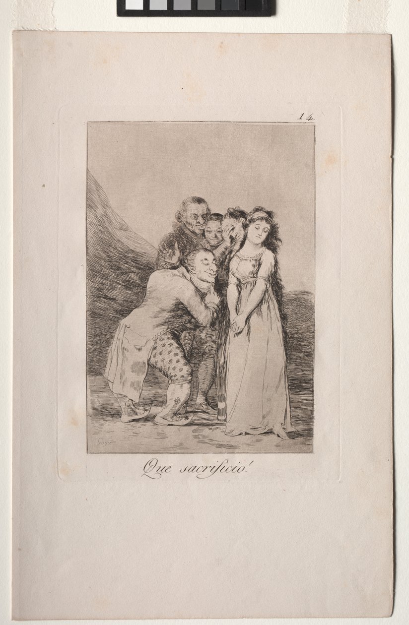 Caprichos: ¡Qué Sacrificio! de Francisco de Goya