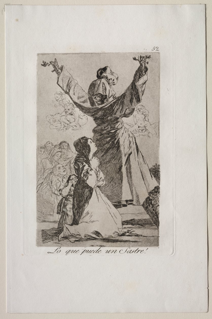 Caprichos: ¡Qué puede hacer un sastre! de Francisco de Goya