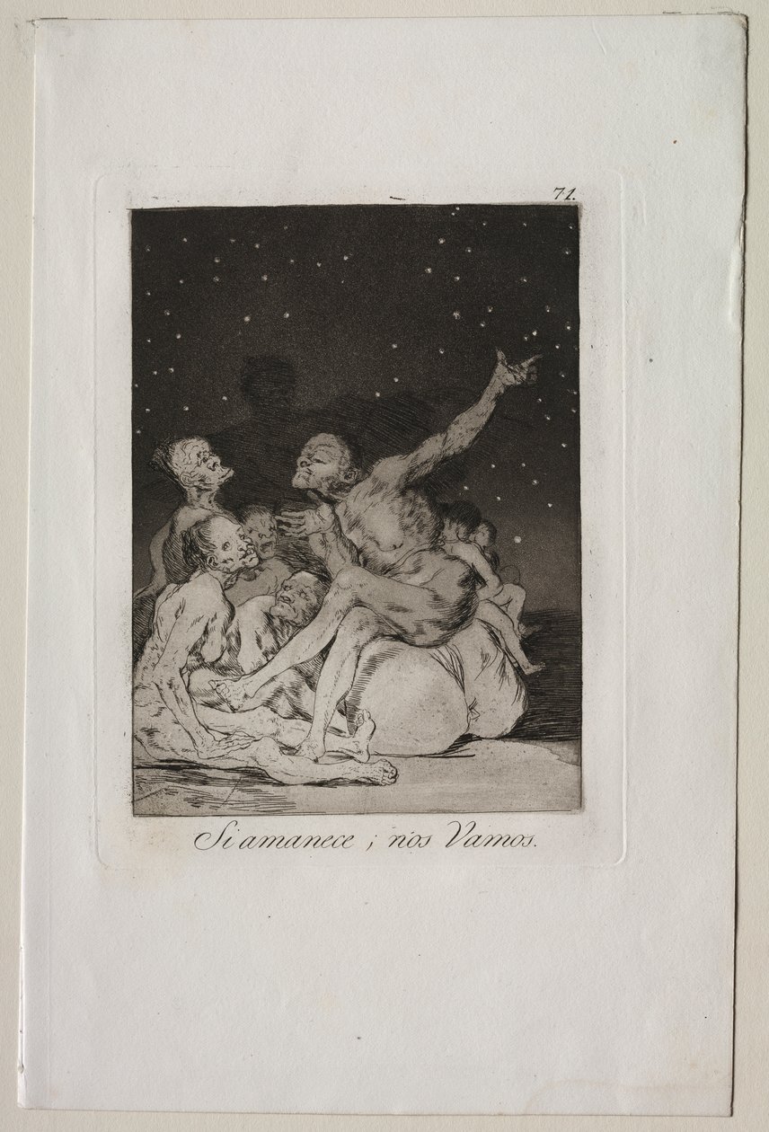 Caprichos: Cuando amanezca nos iremos de Francisco de Goya