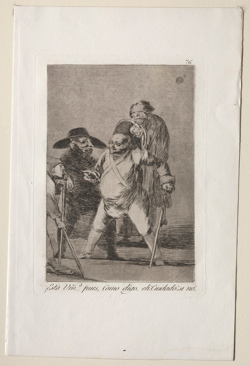 Caprichos: Entiendes... Bueno, como digo... ¡eh! ¡Cuidado! De lo contrario... de Francisco de Goya