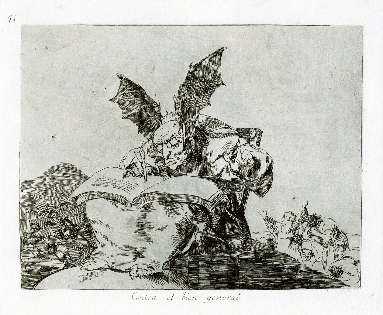 Contra el bien general. Placa 71 de Los desastres de la guerra, 1810-1820 de Francisco de Goya