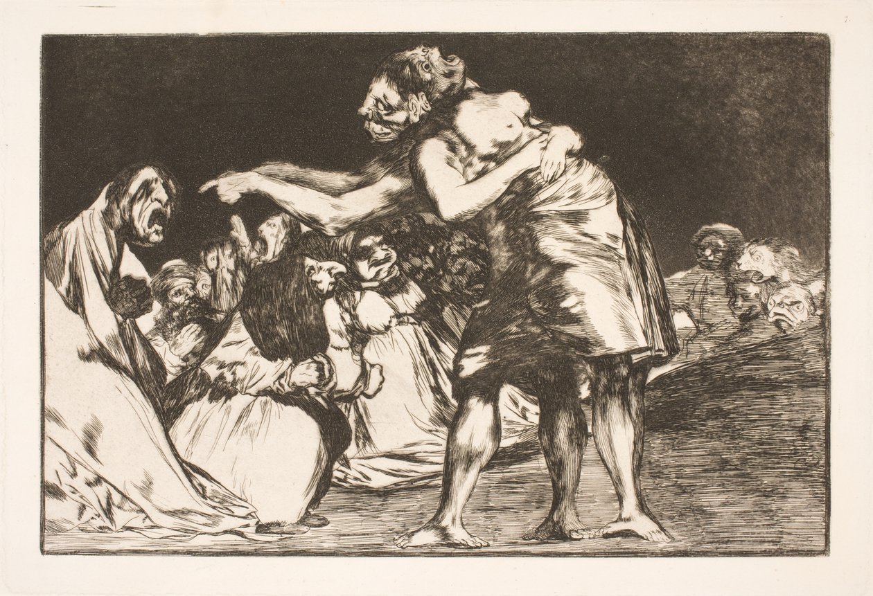 El matrimonio tonto (Ella, que quiere casarse, nunca pierde la oportunidad de hablar de ello) de Francisco de Goya