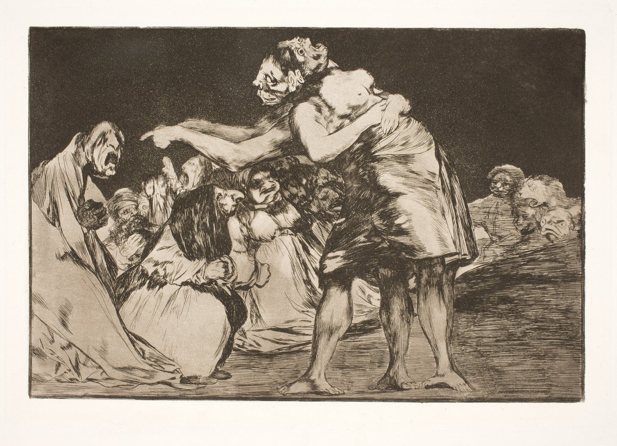 El matrimonio tonto (Ella, que quiere casarse, nunca pierde la oportunidad de hablar de ello) de Francisco de Goya