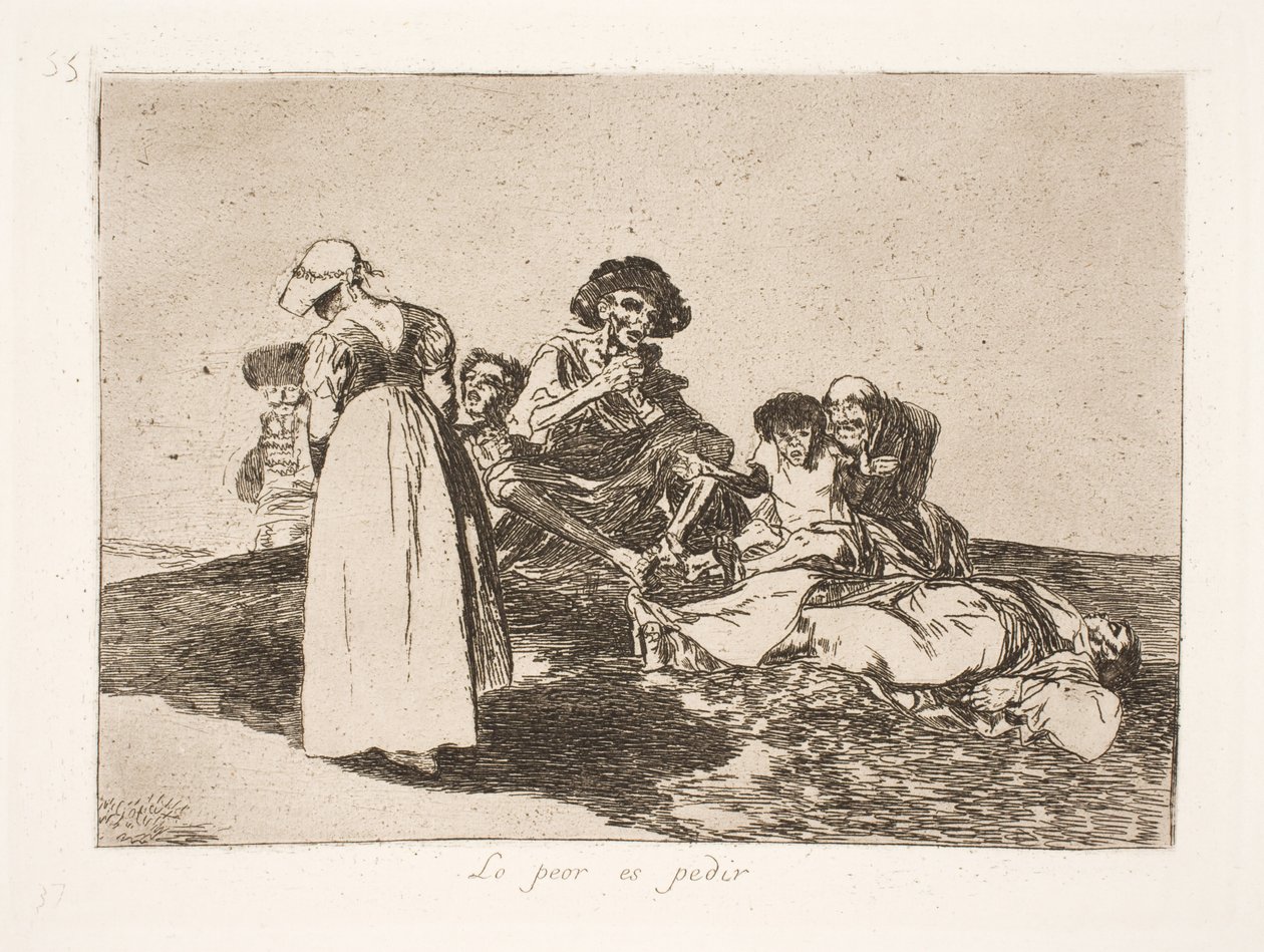 Lo peor es que hay que mendigar (55) de Francisco de Goya