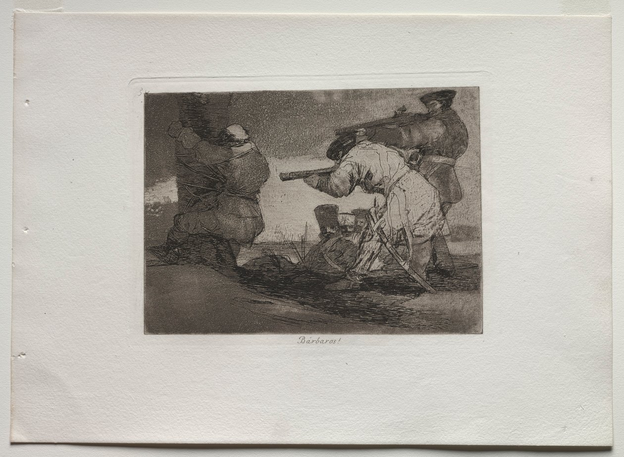 Desastres de la guerra: ¡Bárbaros!, 1810-1820 de Francisco de Goya