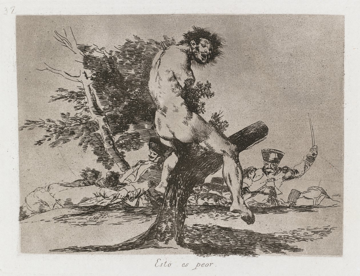 Desastres de la guerra: Pl. 37, Esto es peor, 1810-1813 de Francisco de Goya