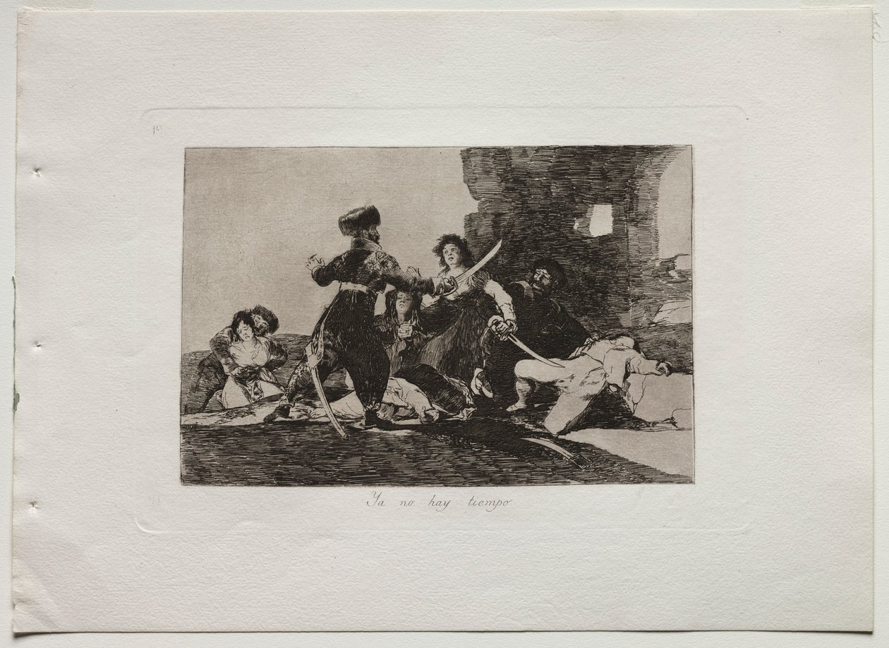 Desastres de la guerra: Ahora no hay tiempo, 1810-20 de Francisco de Goya