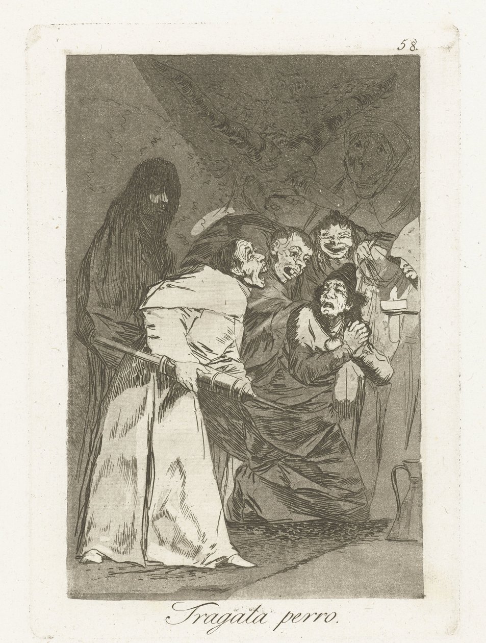 golondrina, perro perro tragala Los Caprichos (título de la serie) de Francisco de Goya