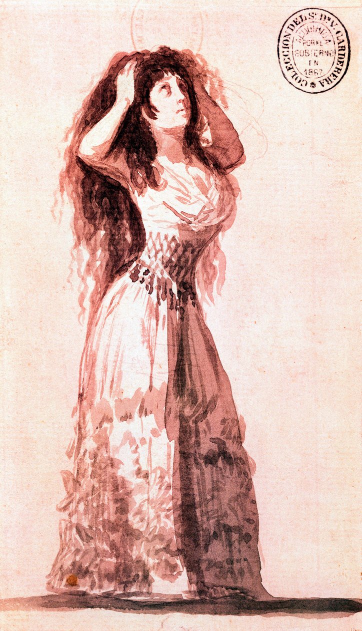 La duquesa de Alba arreglándose el cabello. Dibujo de Francisco de Goya y Lucientes (1746-1828). 1796. de Francisco de Goya