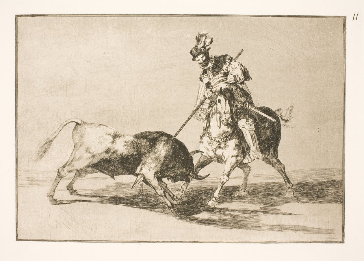 El Cid Campeador ensarta a otro toro de Francisco de Goya