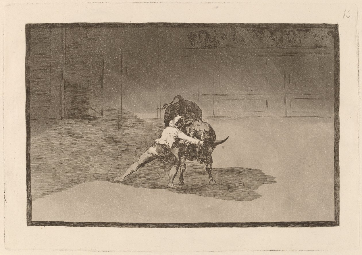 El famoso Martincho poniendo banderillas al quiebro de Francisco de Goya
