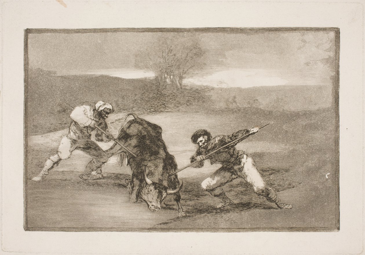 Otra forma de cazar a pie de Francisco de Goya