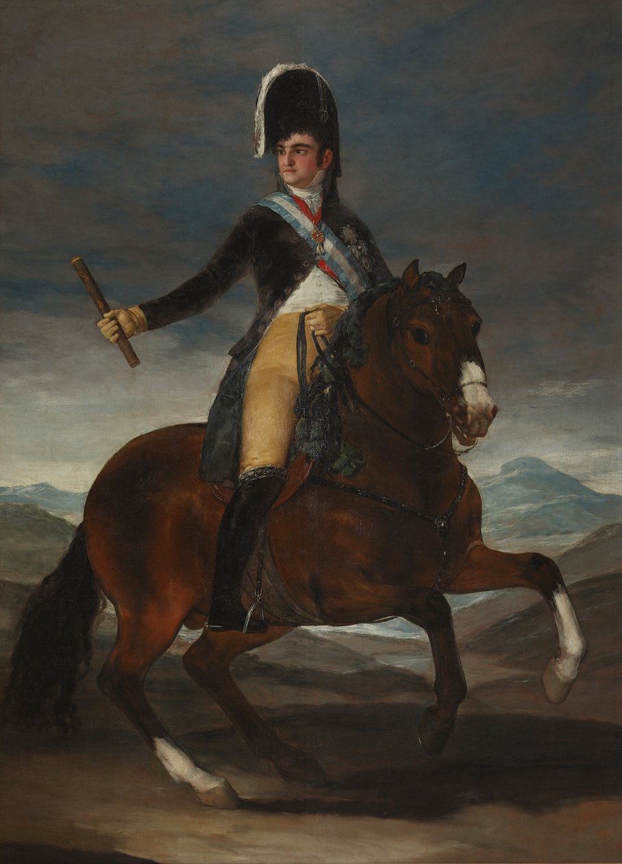 Retrato ecuestre del Rey Fernando VII de España de Francisco de Goya