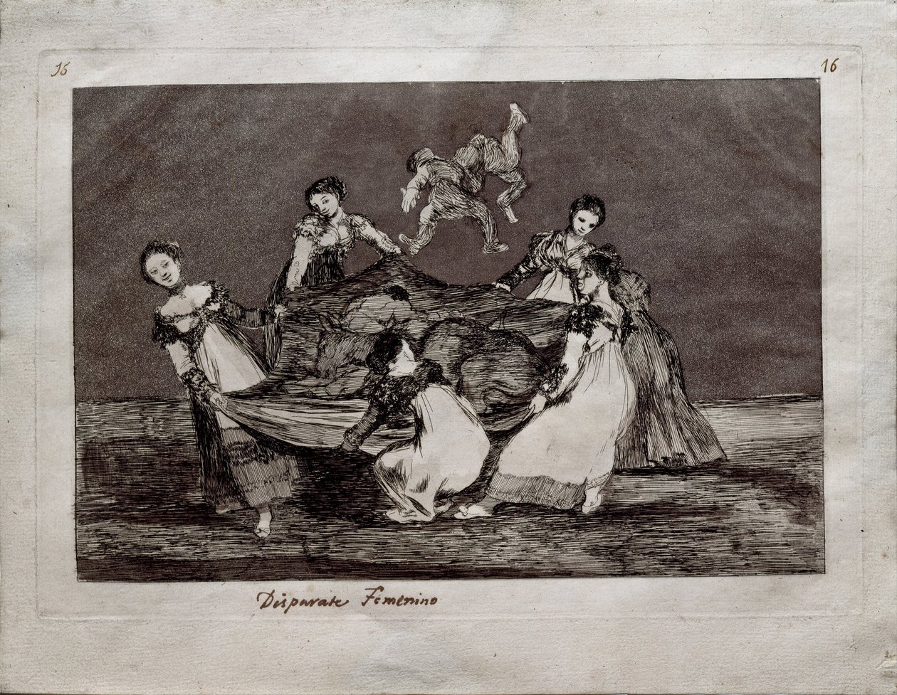 Locura femenina de la serie Los Disparates, 1815-1819 de Francisco de Goya