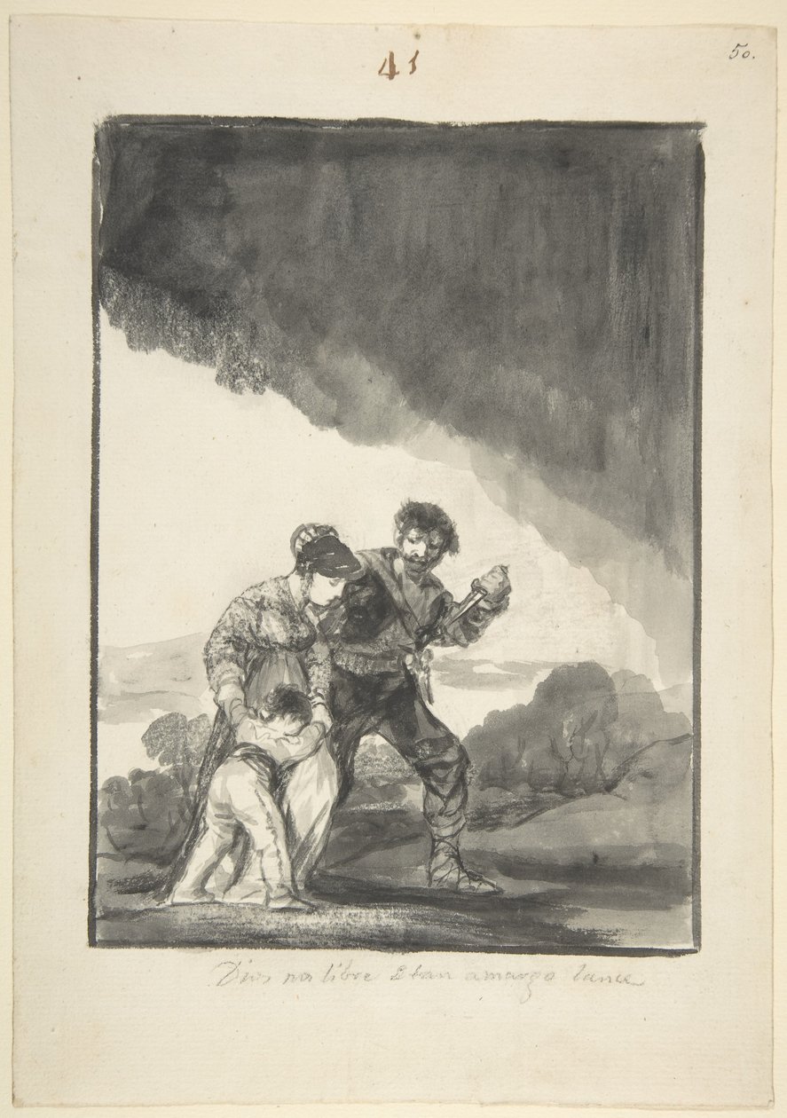 Dios nos salve de un destino tan amargo, c.1816-20 de Francisco de Goya