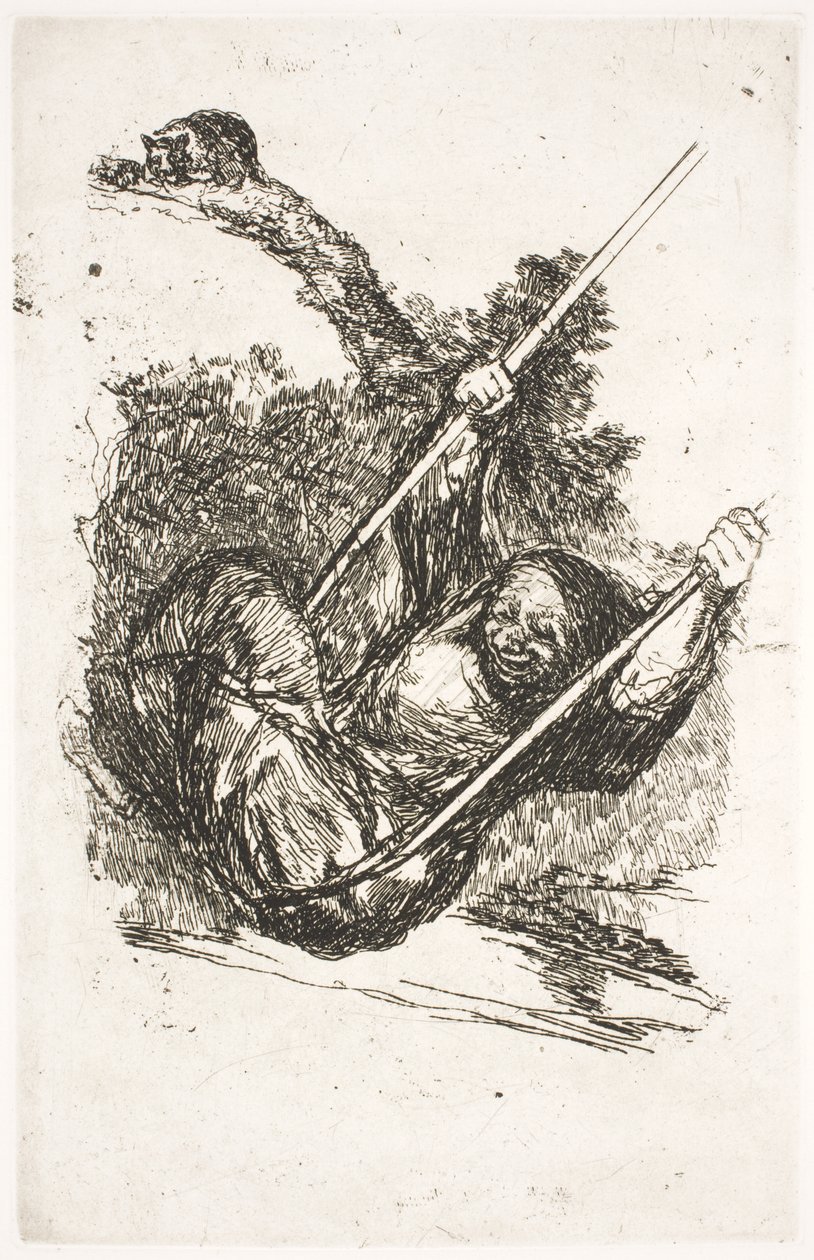 Bruja en columpio de Francisco de Goya