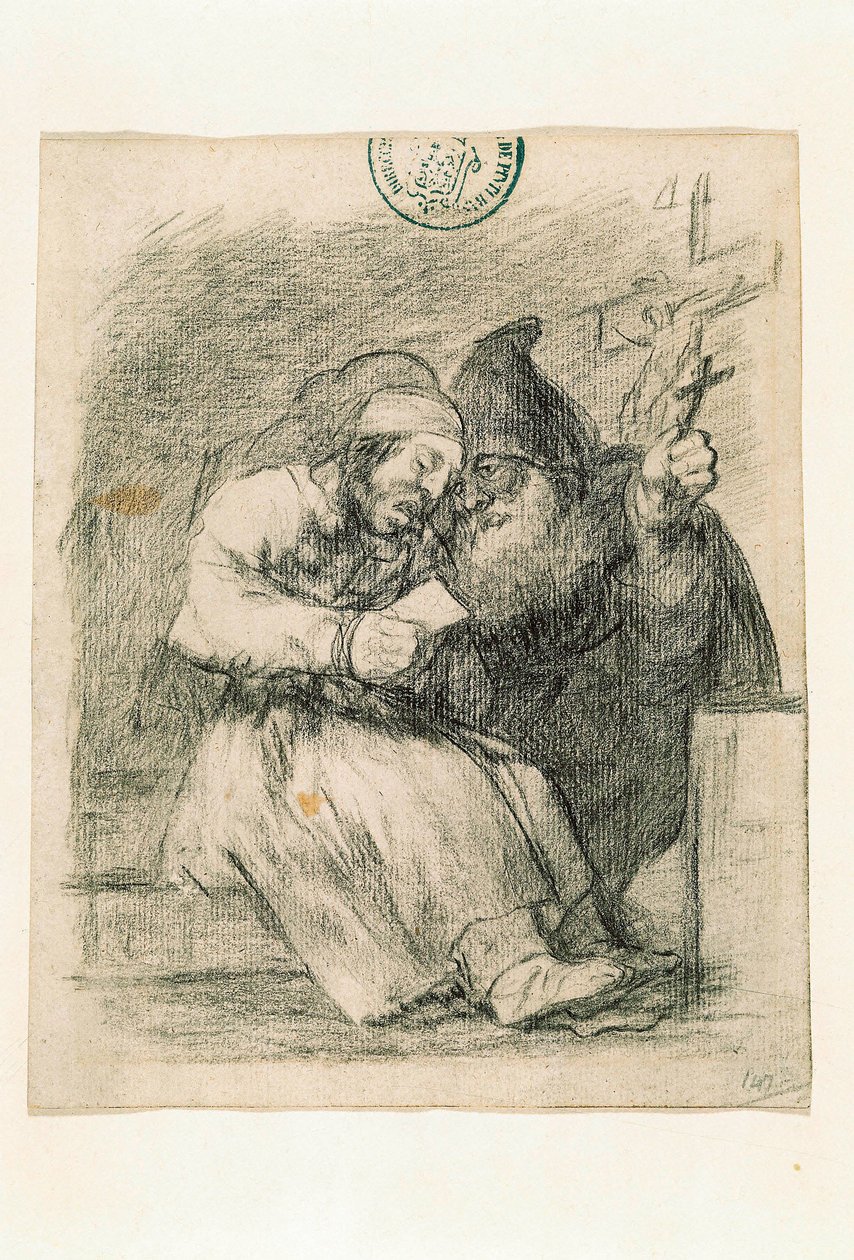 Él lo está ayudando a morir bien de Francisco de Goya