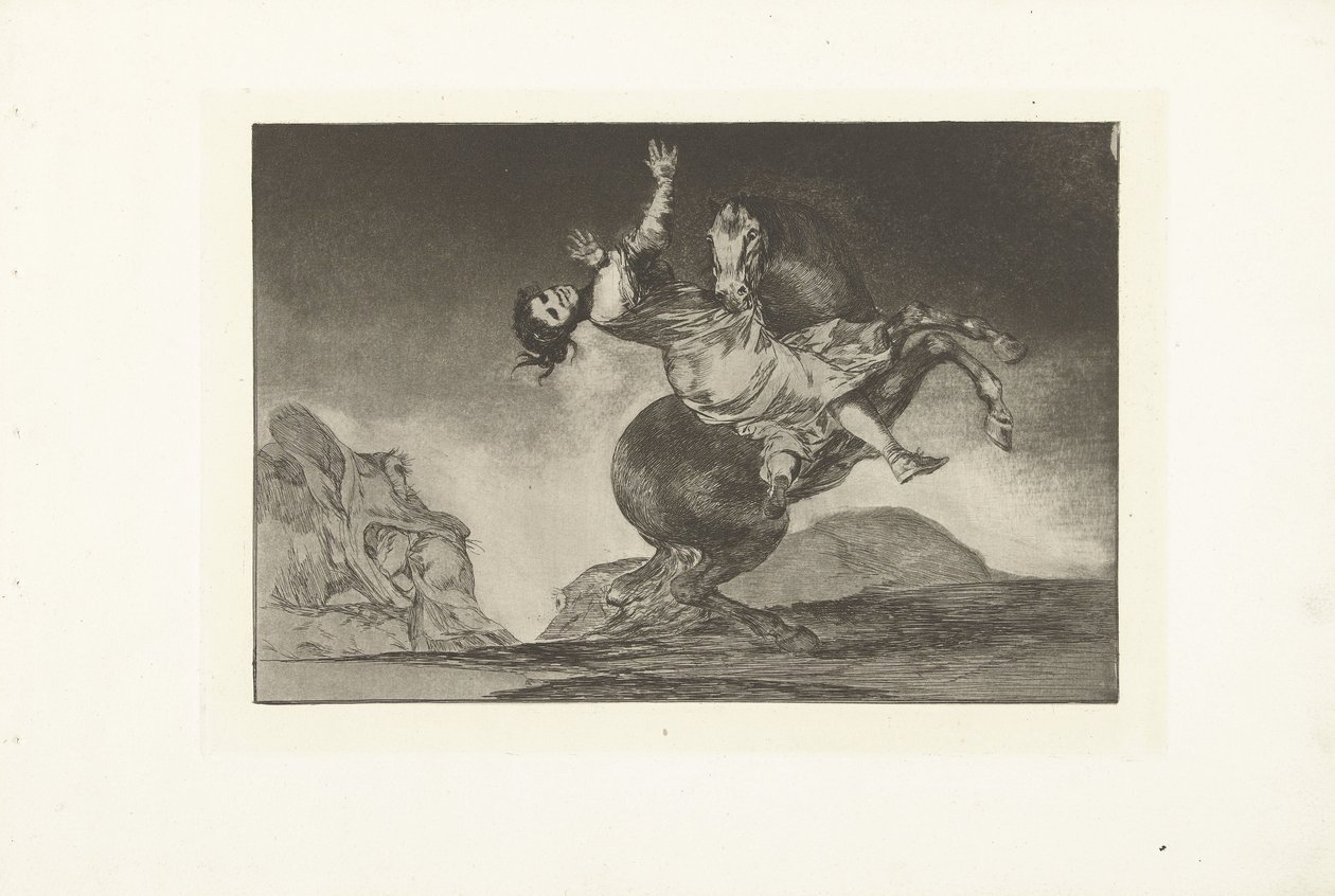 El caballo secuestrador el caballo raptor Los Disparates (Las locuras) (título de la serie) Los Proverbios (Los Proverbios) (título de la serie) de Francisco de Goya