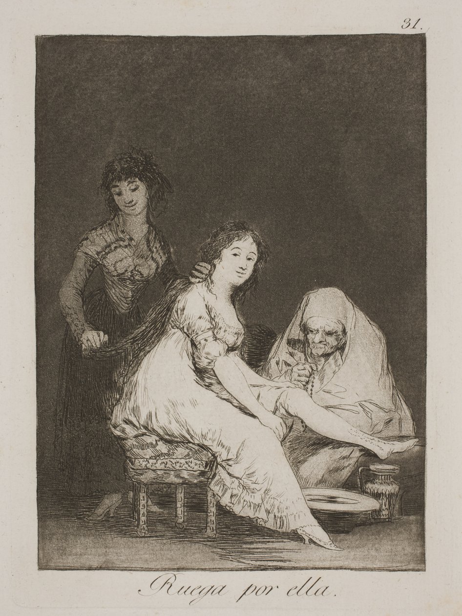 Ella reza por ella de Francisco de Goya