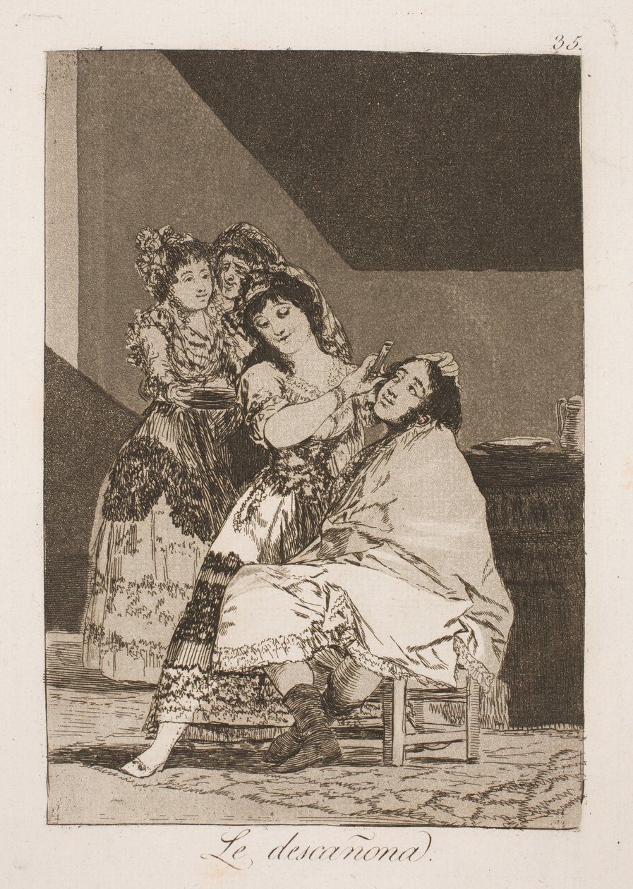 Ella lo desuella de Francisco de Goya