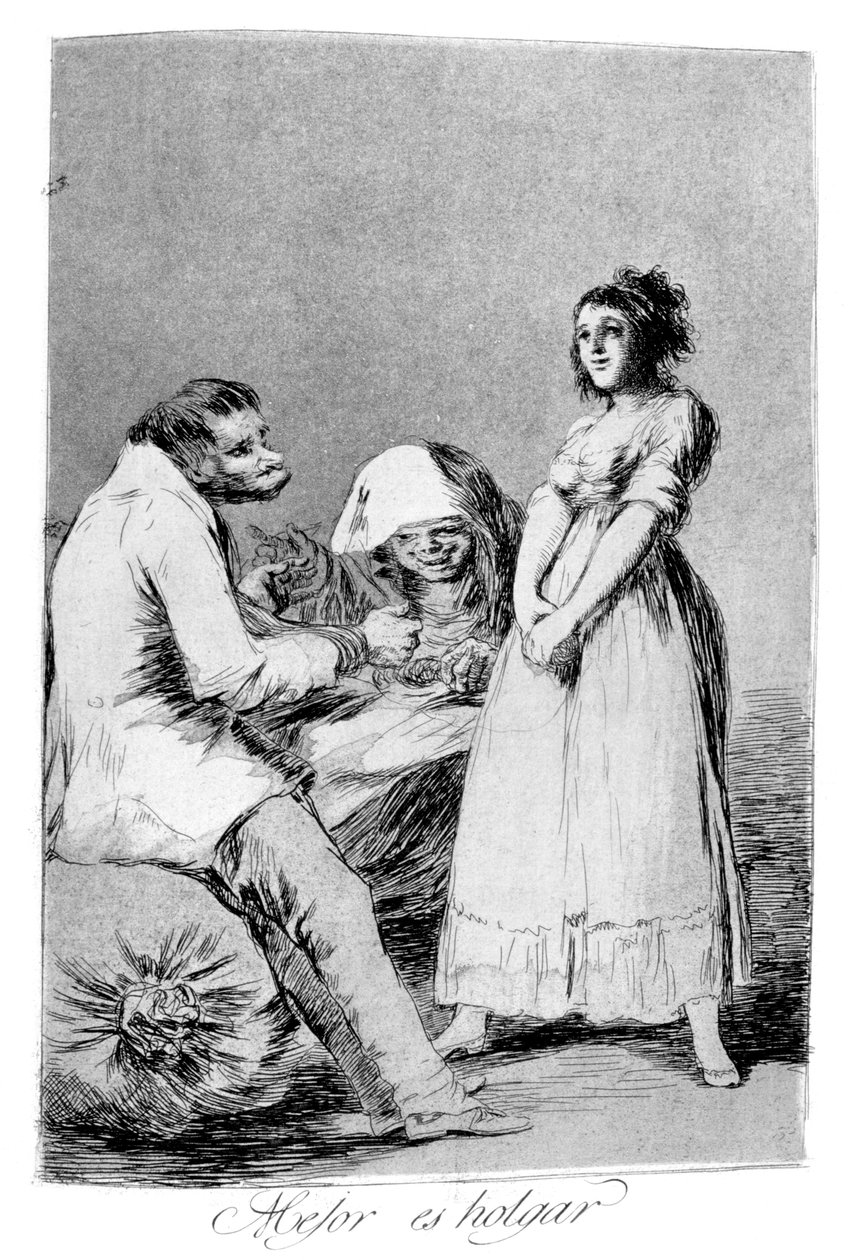 Es mejor ser perezoso, 1799 de Francisco de Goya