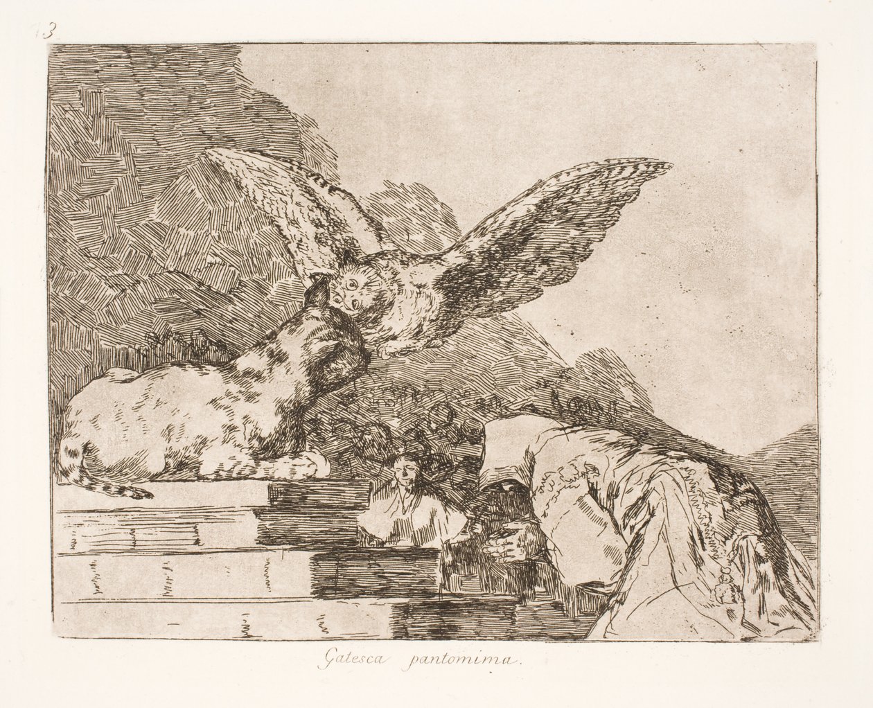 Pantomima de gatos (73) de Francisco de Goya