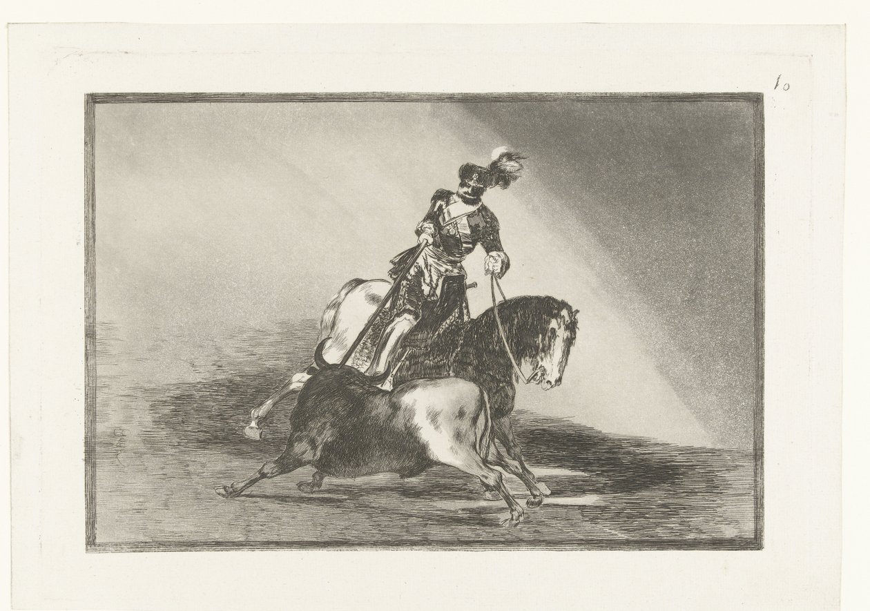Emperador Carlos V lidiando con un toro Carlos V. lanceando un toro en la plaza de Valladolid Corridas de toros (título de la serie) La Tauromaquia (título de la serie) de Francisco de Goya