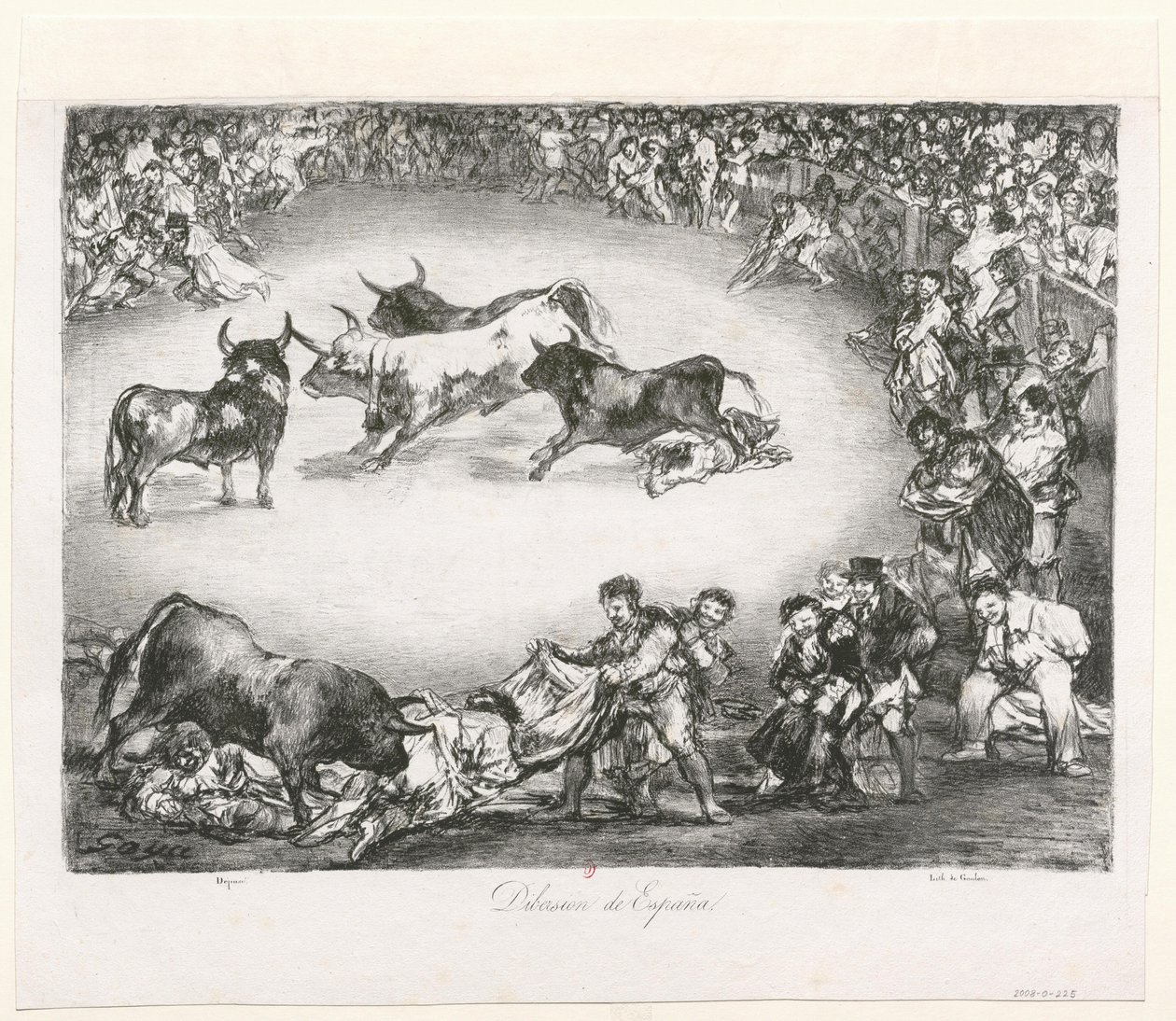 [Los toros de Burdeos: Diversión de España] de Francisco de Goya